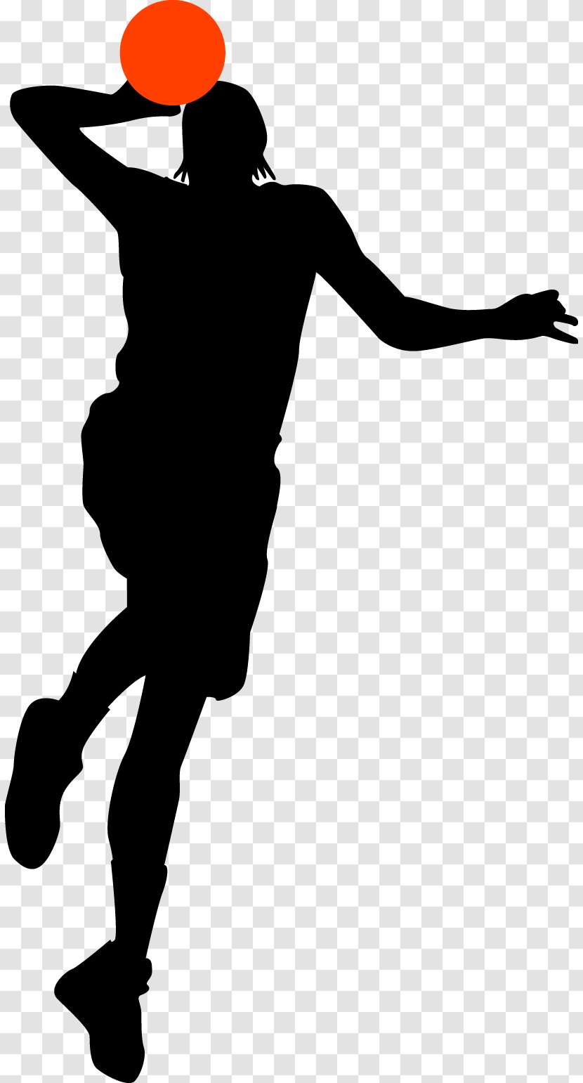 Basketball Backboard Sport Clip Art - Black And White - A Man Who Shoots With Vigour Transparent PNG