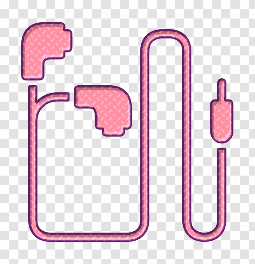 Earphones Icon Earpiece Handsfree - Sound - Pink Transparent PNG