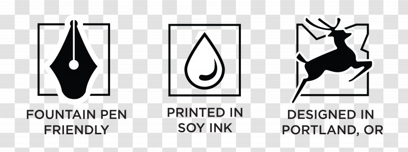 Paper Soy Ink Fountain Pen Notebook - Anatomy - Dot Transparent PNG