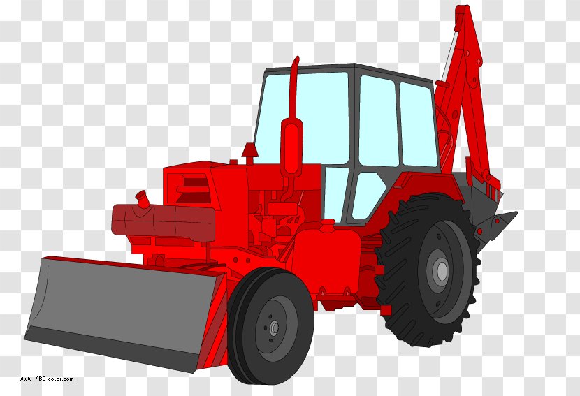Tractor Excavator Drawing Coloring Book Clip Art - Automotive Tire Transparent PNG