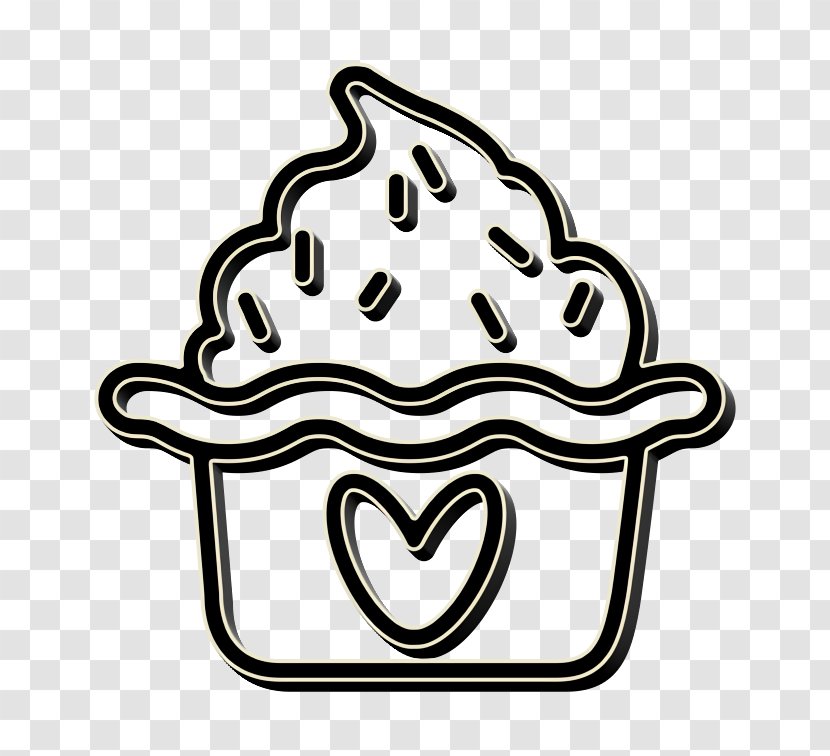 Cake Icon Cream Love - Icing - Blackandwhite Dairy Transparent PNG