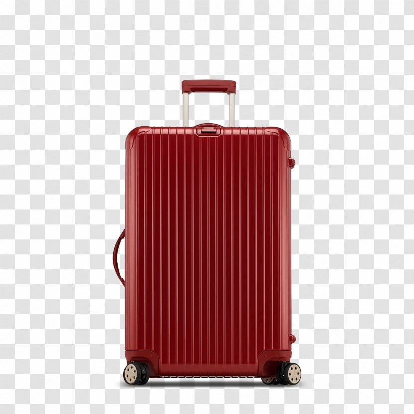 Hand Luggage Rimowa Salsa Multiwheel Baggage Suitcase Deluxe 29.5” - Red Transparent PNG