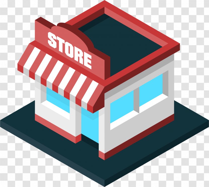 Isometric Projection Shopping Building - Home - Store Transparent PNG
