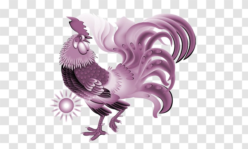 Rooster Chicken New Year Illustration - Silhouette - Decorative Material Transparent PNG