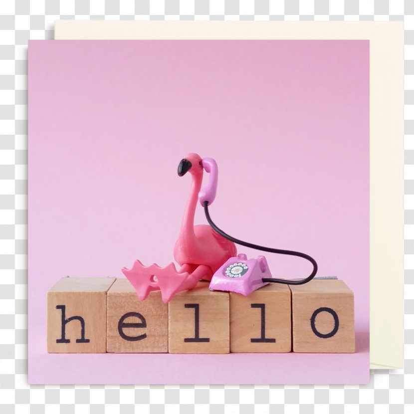 Plastic Flamingo Greeting & Note Cards Gift Art - Party - Get Well Soon Transparent PNG