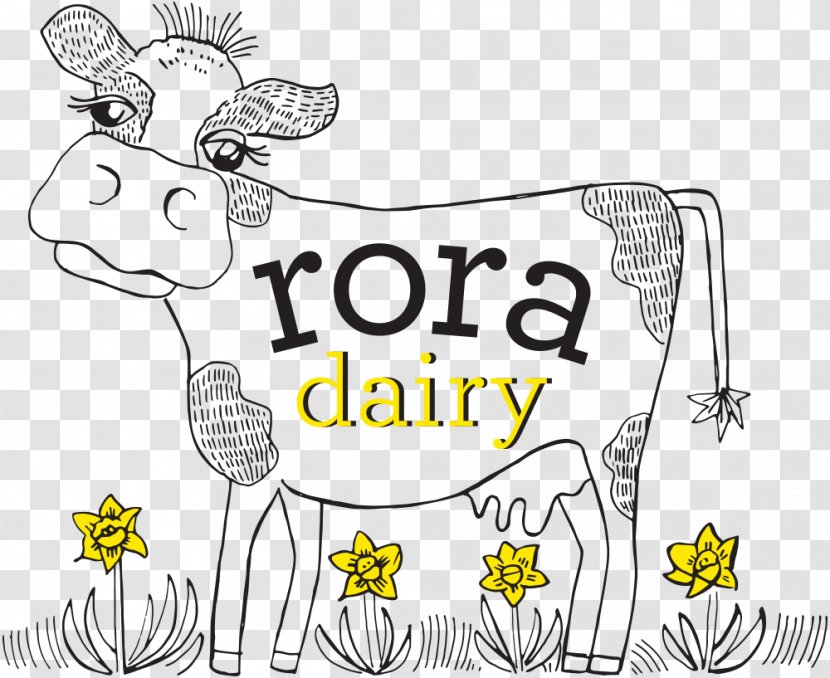 Cattle Milk Rora Dairy Products - Monochrome - Farm Transparent PNG
