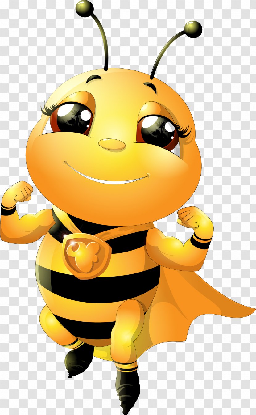 Bumblebee Cartoon Honey Bee - Yellow Transparent PNG