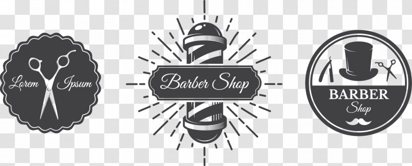 Barbers Pole Logo Barbershop - Shaving - Barber Decorative Flag Pattern Transparent PNG