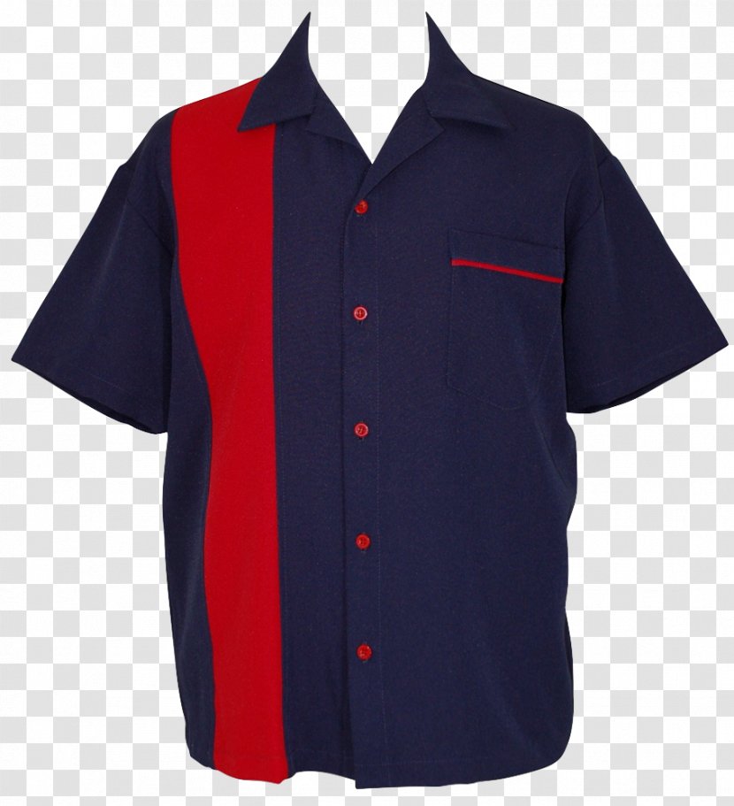 T-shirt Bowling Shirt Button Sleeve - Retro Transparent PNG