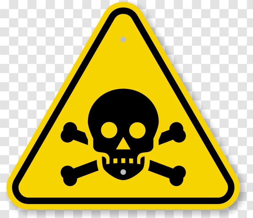 Poison Toxicity Warning Sign Label - Caution Triangle Symbol Transparent PNG