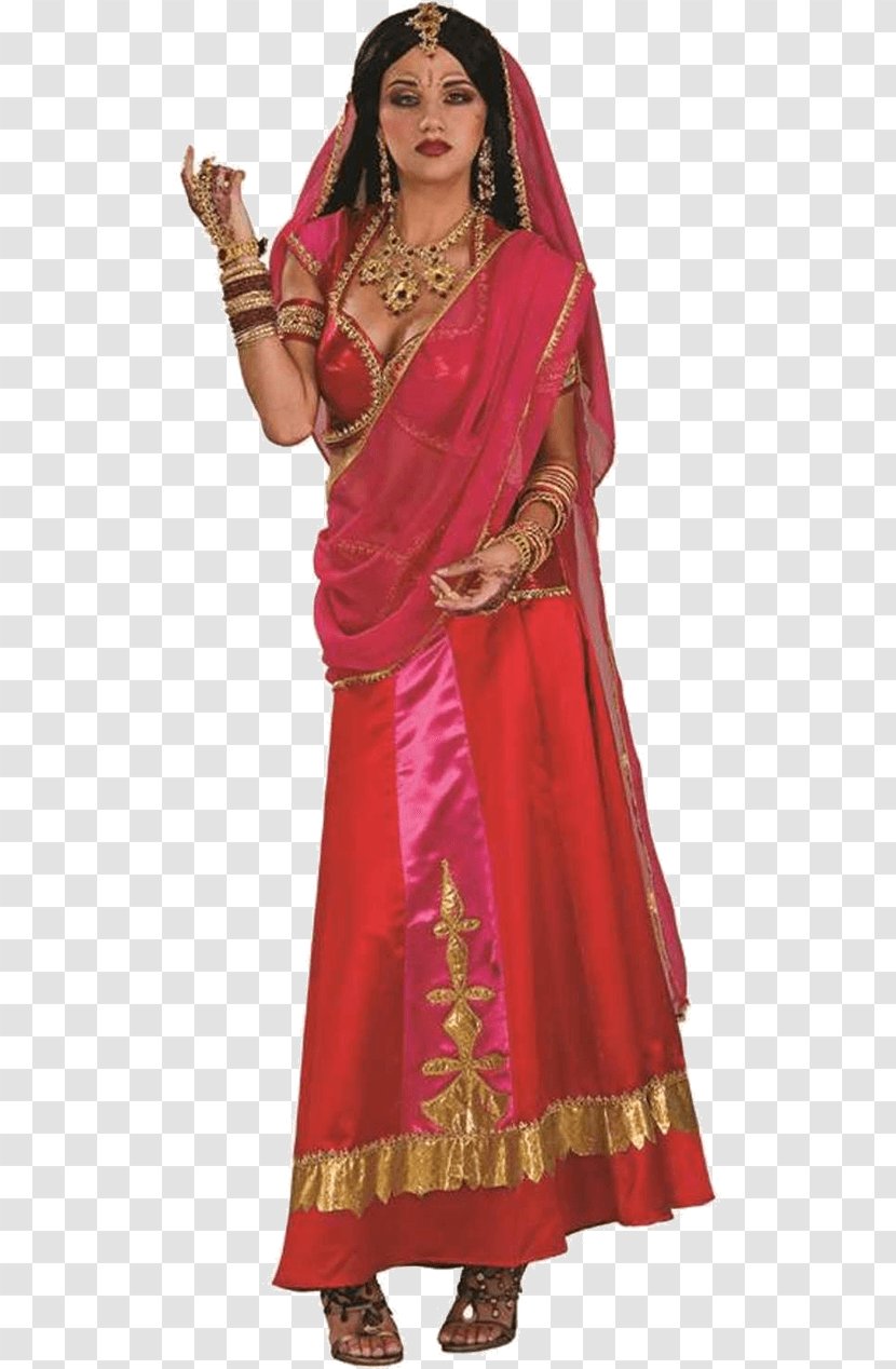 Costume Party Sari Clothing Halloween - Magenta - Bollywood Transparent PNG