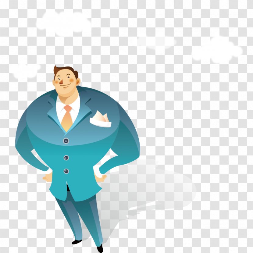 Businessperson Advertising Illustration - Internet - Vector Cartoon Business Element Transparent PNG