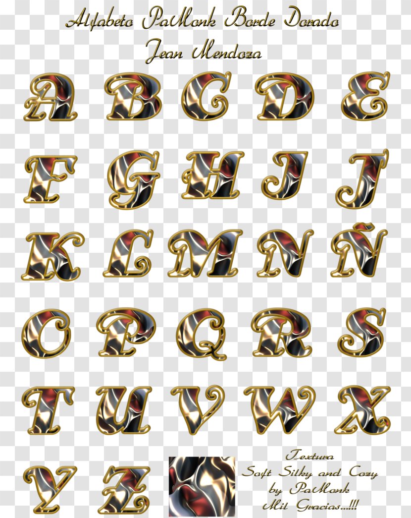 Alphabet Letter Gold Font - Jewellery - Borde Dorado Transparent PNG