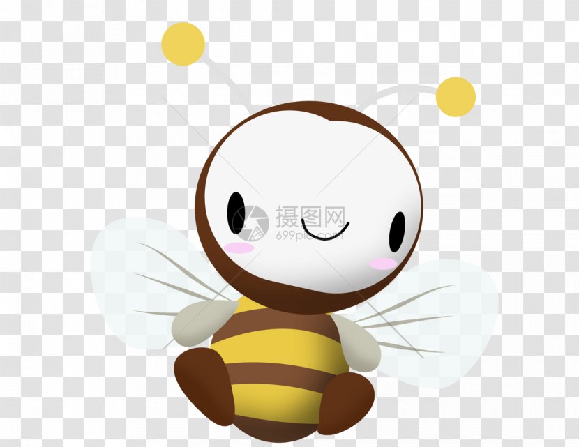 Western Honey Bee Insect Drawing Wasp - Smile Transparent PNG
