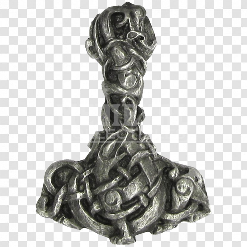 Mammen Mjölnir Thor Viking Art - Silver Transparent PNG