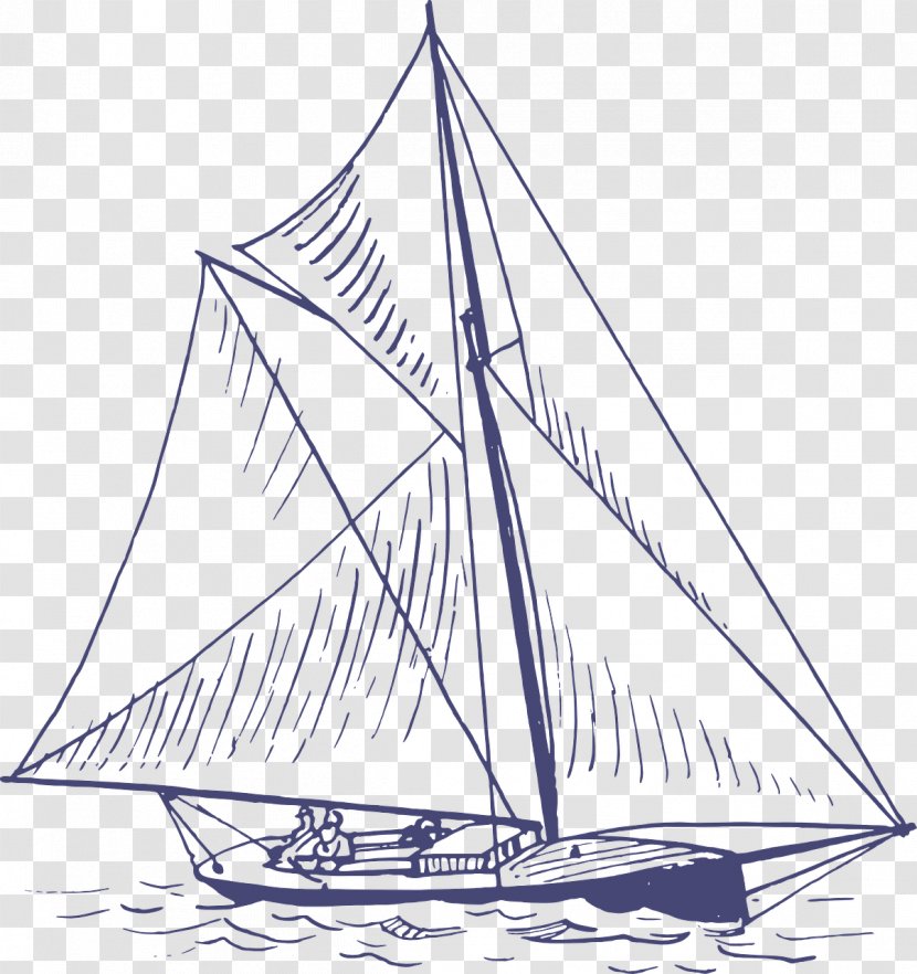 Sloop Sailing Ship Clip Art - Baltimore Clipper - Great Transparent PNG