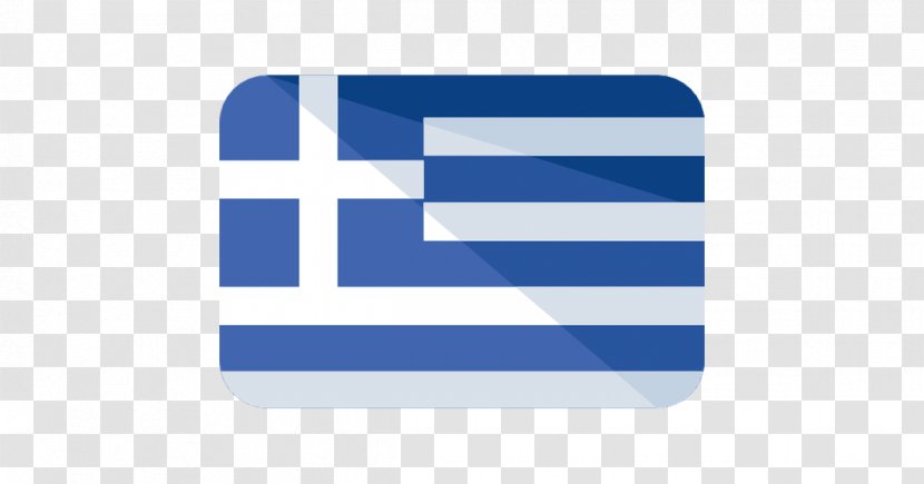 Flag Of Greece Vlaggenlijn Blue - Sticker Transparent PNG