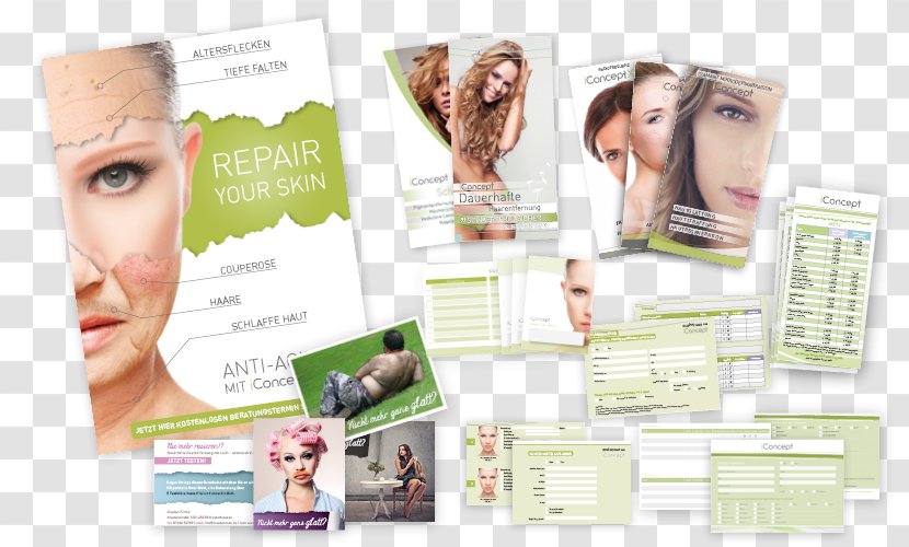 Light Microdermabrasion Skin Hair Coloring Brochure - Melanin - Marketing Concept Transparent PNG