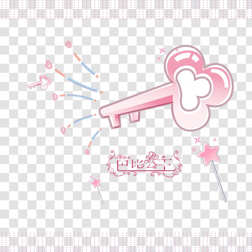 Cartoon Graphic Design - Love - Barbie Princess Key Magic Wand Transparent PNG