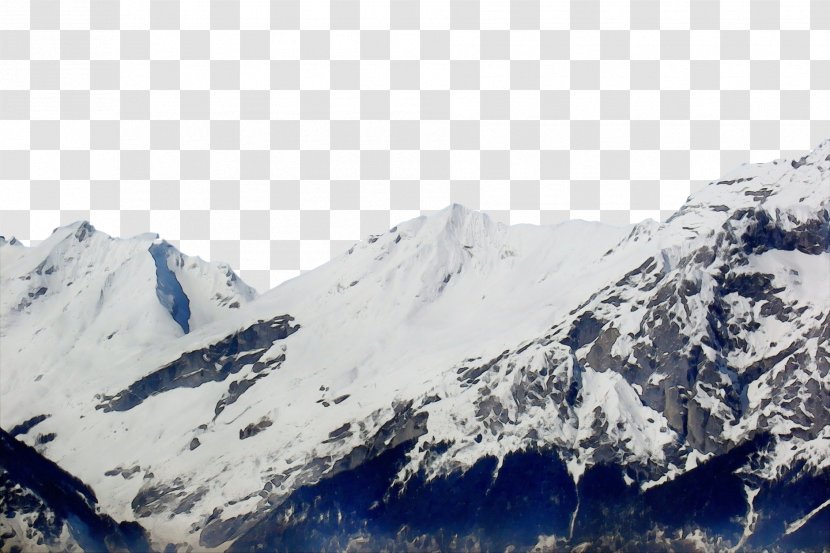 Mountainous Landforms Mountain Range Glacial Landform Ridge - Snow - Glacier Hill Station Transparent PNG