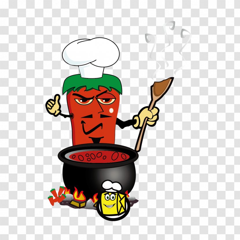 Chili Con Carne Thai Cuisine Pepper Cooking Hot And Sour Soup - Illustration - Creative People Transparent PNG