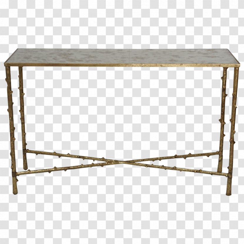 Metal Gilding Gold System Console Mirror - Table - Antique Transparent PNG