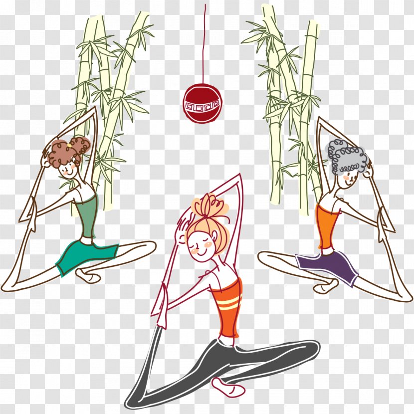 Yoga Illustration - Flower - In Girls Transparent PNG