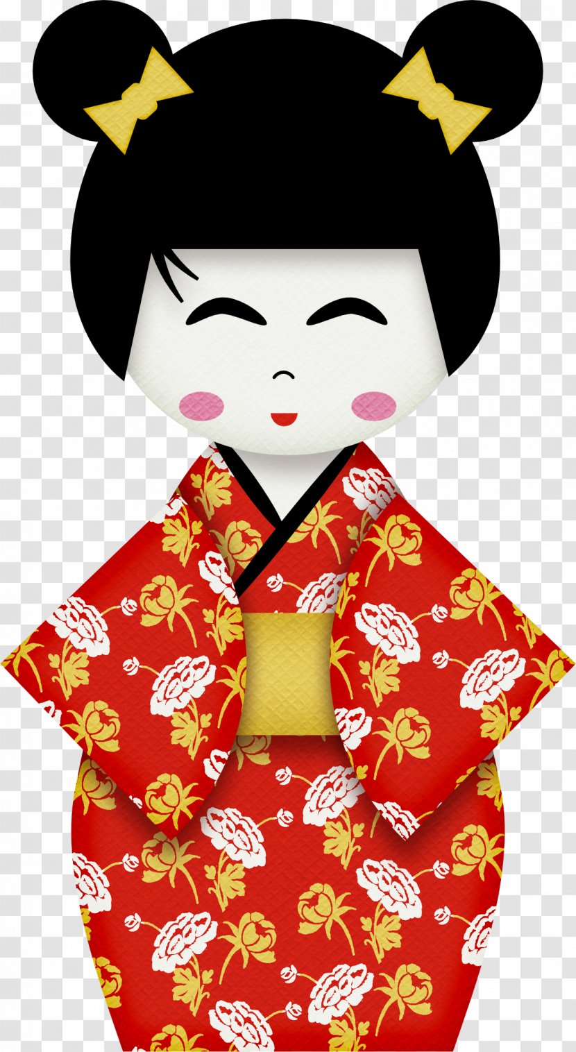 Geisha Kimono Cartoon Wallpaper - Beautiful Japanese Girls Transparent PNG