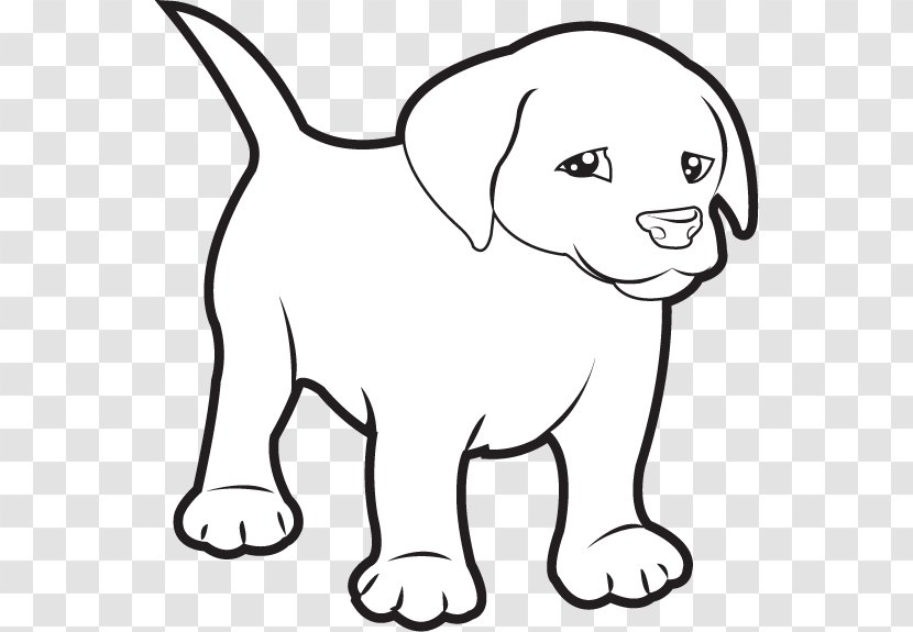 Puppy Labrador Retriever Black And White Clip Art - Snout Transparent PNG