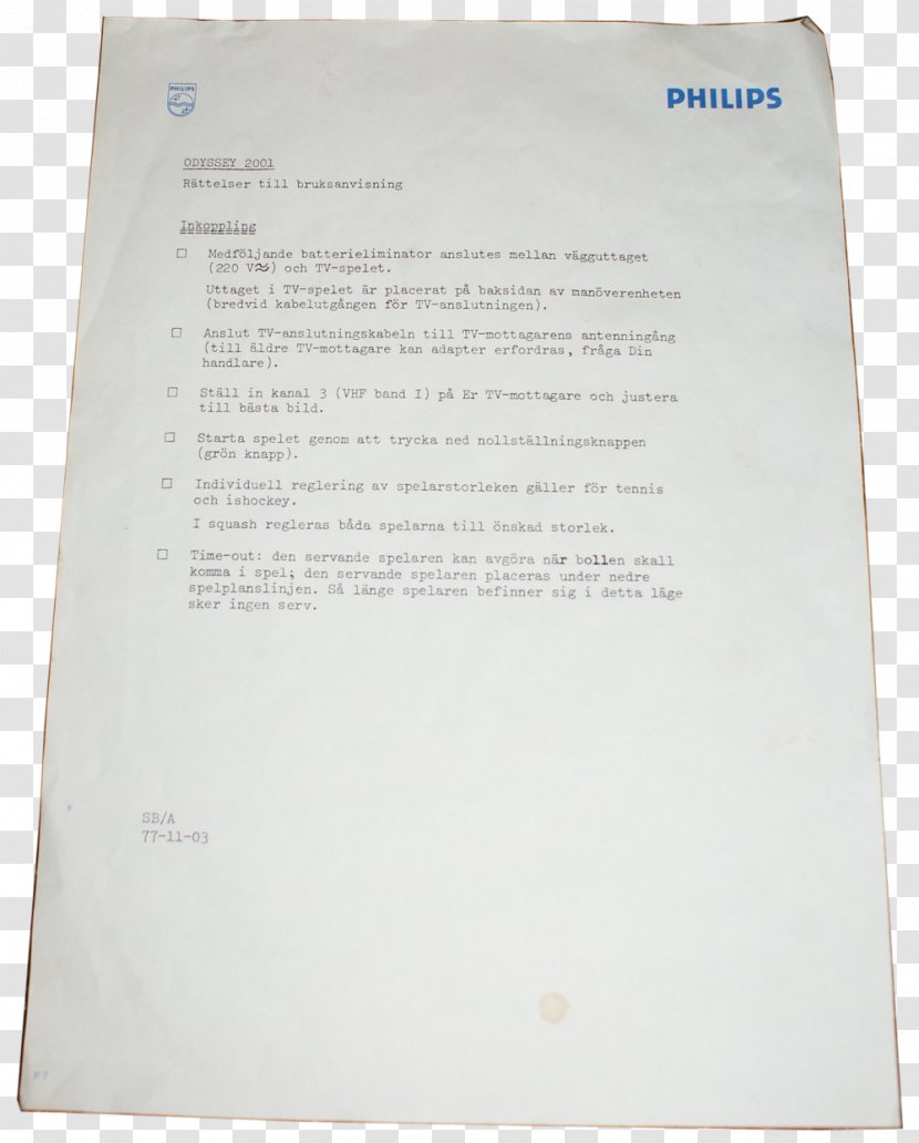 Document Video Game United States - Philips - Correction Transparent PNG