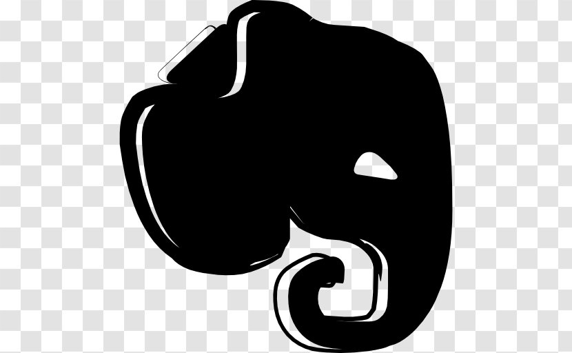 Logo Elephantidae Black And White - Color - Monochrome Transparent PNG