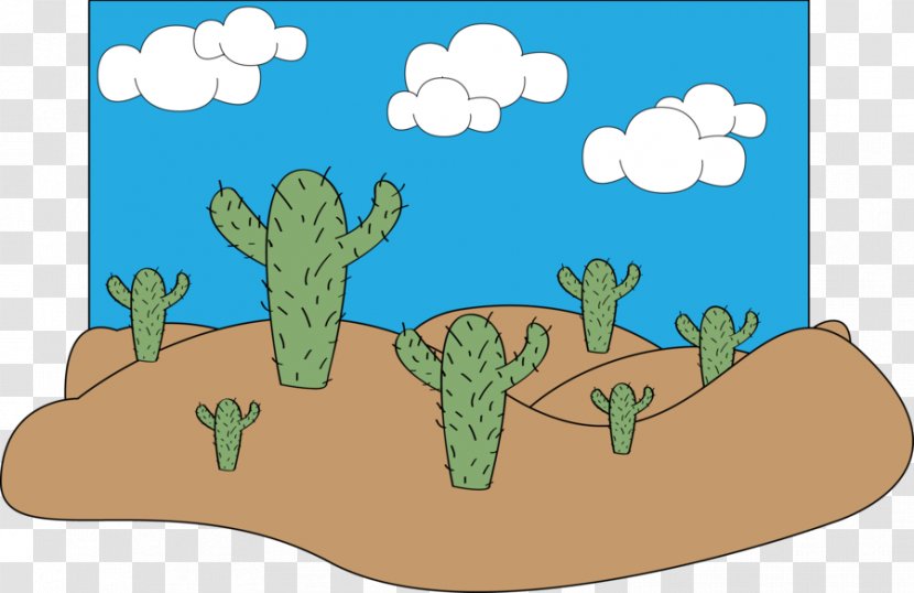 Cartoon Desert Drawing Landscape Transparent PNG