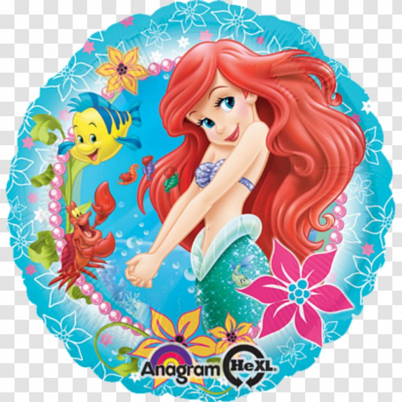 Ariel Mylar Balloon Under The Sea Minnie Mouse - Torte Transparent PNG