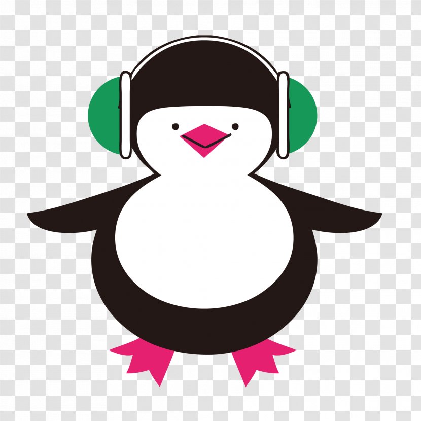 Penguin Cartoon Snowman Clip Art - Beak - Wearing Earmuffs Transparent PNG