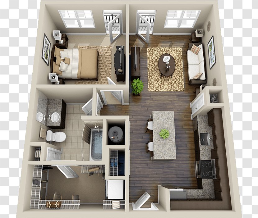 Apartment Bedroom House Plan Floor Transparent PNG