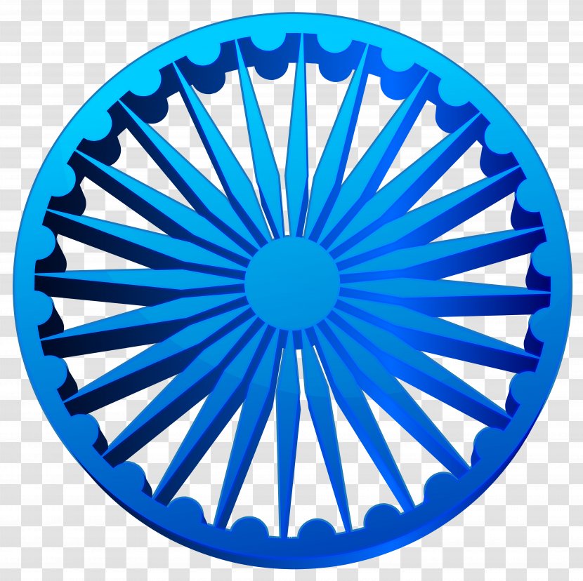 Ashoka Chakra Icon Computer File - Blue - India Transparent Clip Art Image Transparent PNG