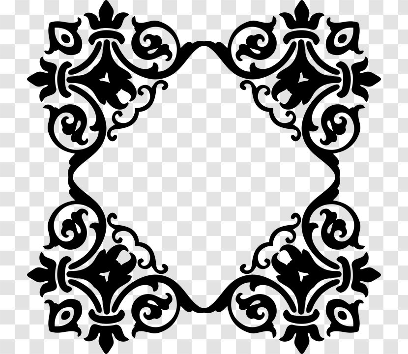 Damask Picture Frames Clip Art - Craft - White Transparent PNG