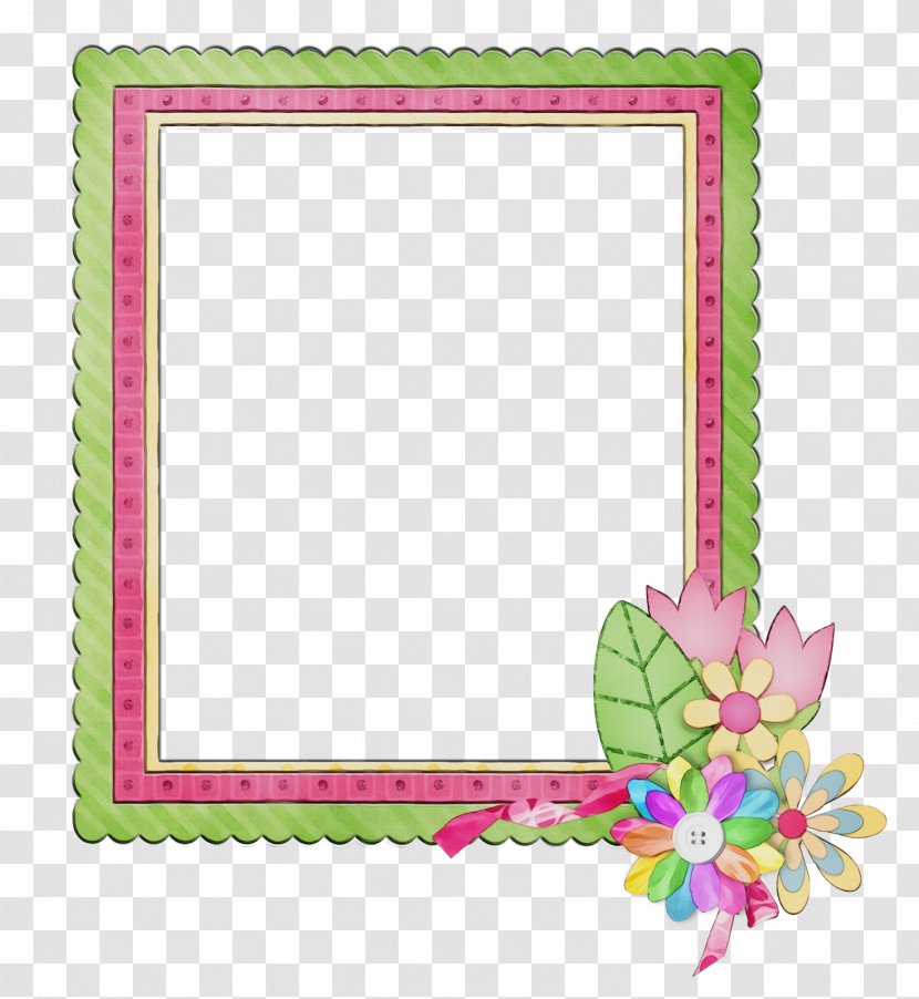 Background Pink Frame - Floral Design - Interior Rectangle Transparent PNG