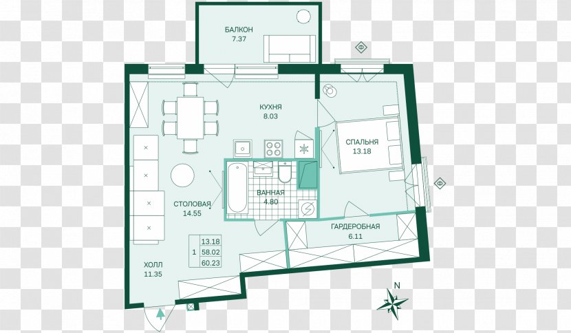 Floor Plan Land Lot Product Square Meter - Schematic Transparent PNG
