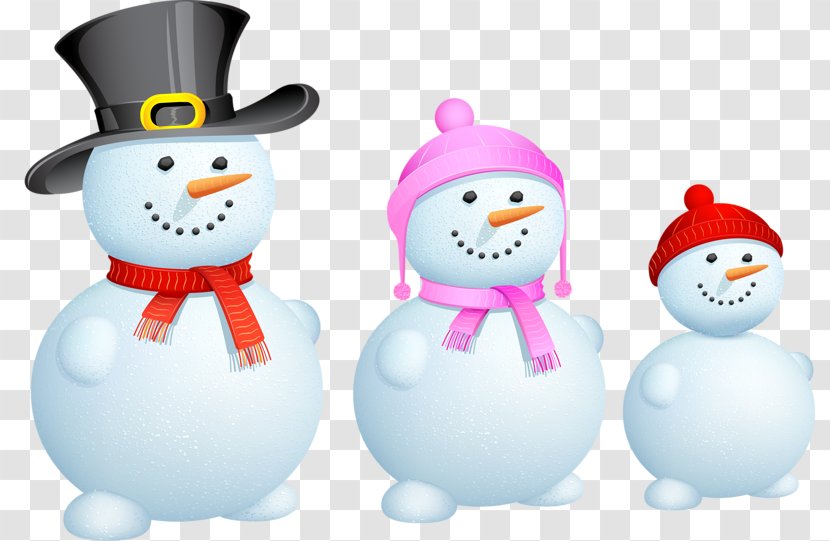 Snowman Christmas Family Clip Art - Stock Photography - Three Transparent PNG