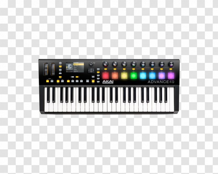 Computer Keyboard Akai Advance 49 61 Software Synthesizer - Analog - Key Performance Transparent PNG