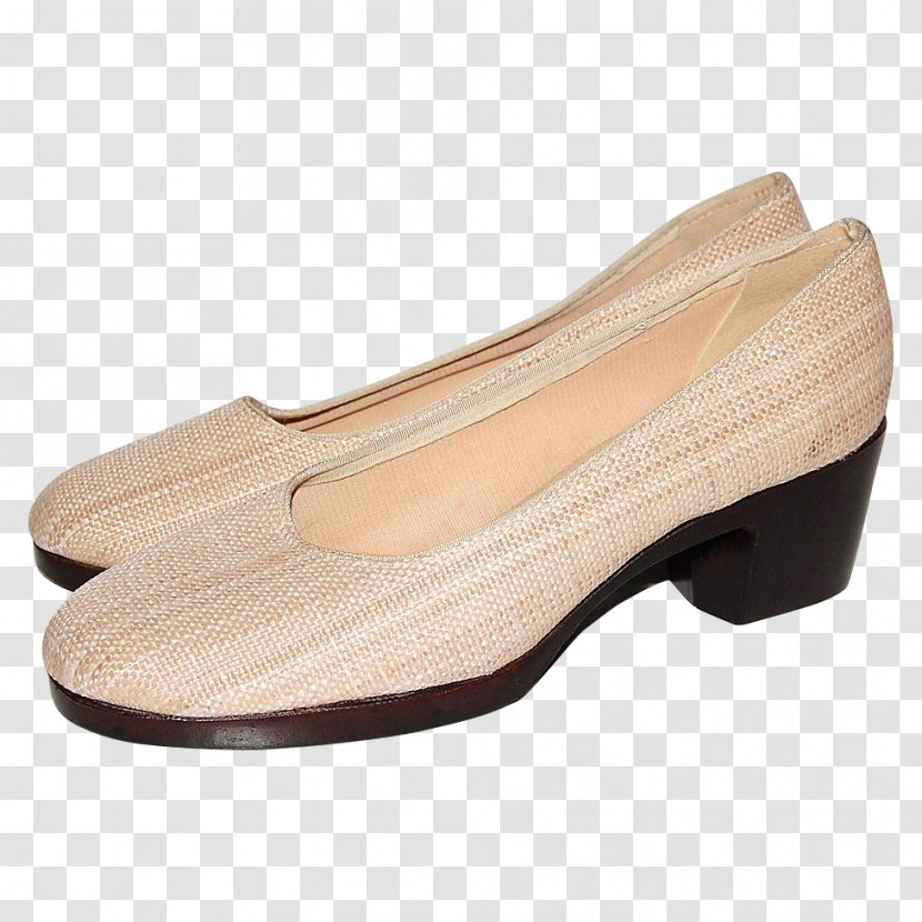 Shoe Beige Walking Hardware Pumps - Basic Pump - Closed Toe Thick Heel Shoes For Women Transparent PNG