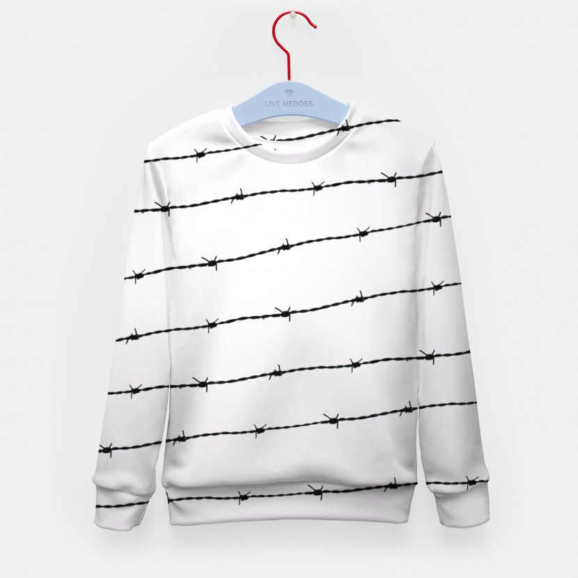 Clothing Clothes Hanger White Collar Sweater - Barbwire Transparent PNG