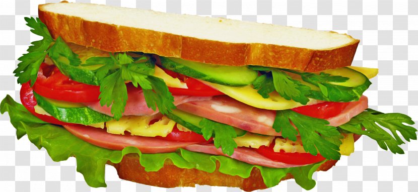 Fast Food Cuisine Dish Submarine Sandwich - Blt Ingredient Transparent PNG