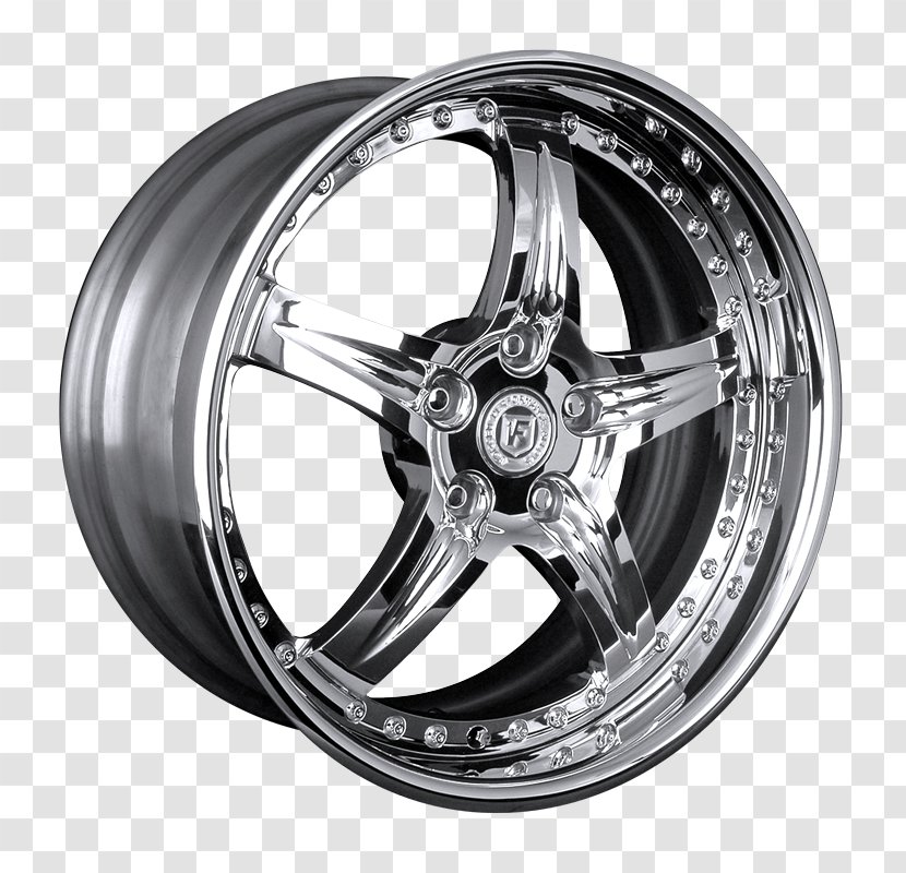Alloy Wheel Retro Style - Black And White Transparent PNG