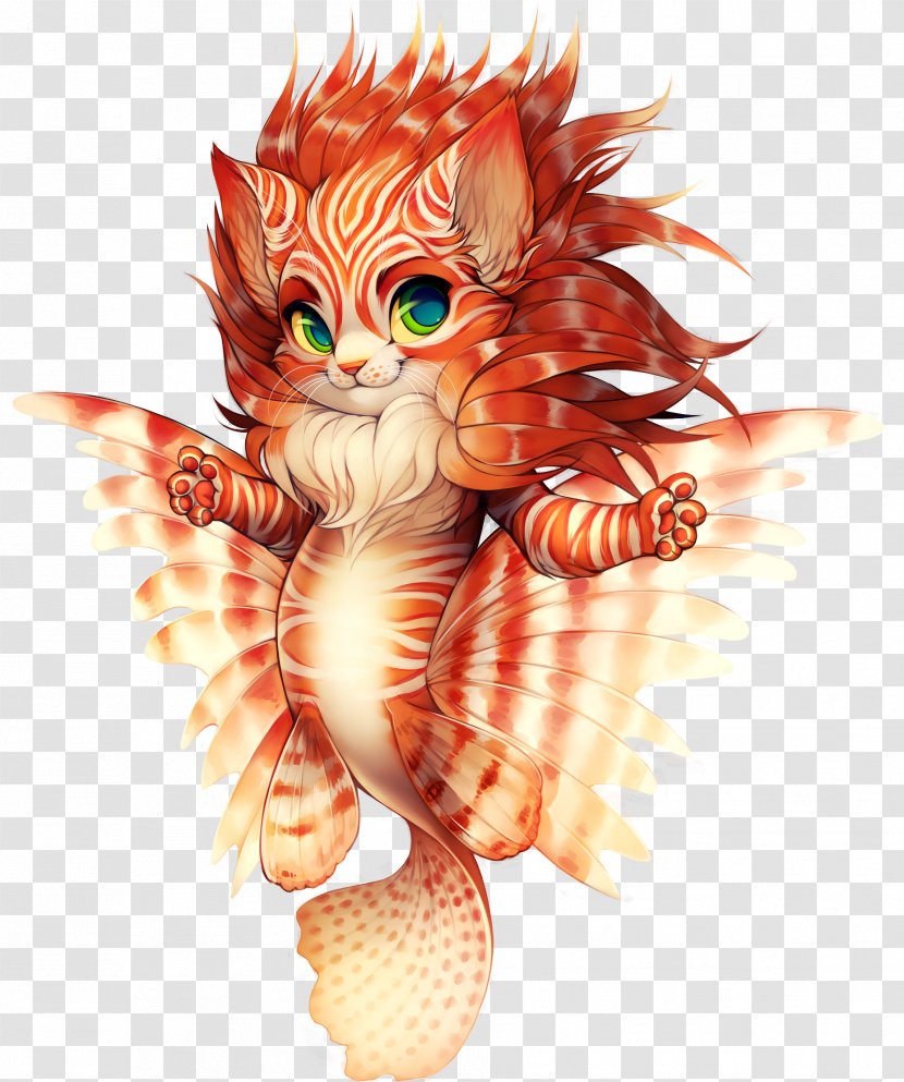 Cat Mermaid Kitten Legendary Creature - Tree Transparent PNG