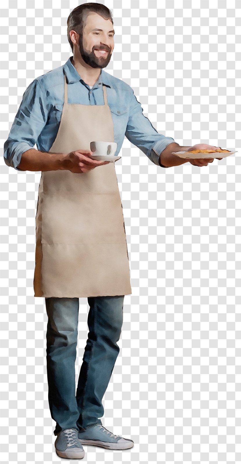 Standing Workwear Cook Apron Hand - Physician - Scrubs Transparent PNG