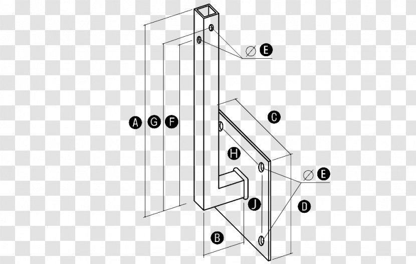 Door Handle Line Angle Point - Hardware Accessory Transparent PNG