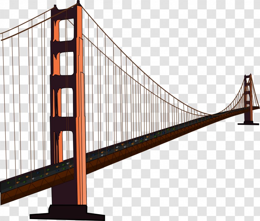 Golden Gate Bridge Clip Art - San Francisco - Cliparts Transparent PNG