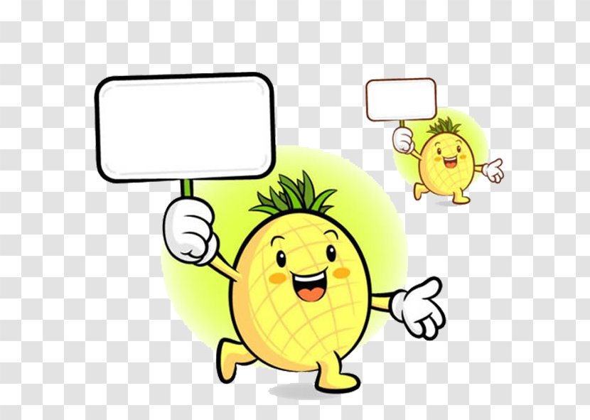 Fruit Cartoon Drawing Illustration - Plant - Pineapple Dialog Transparent PNG